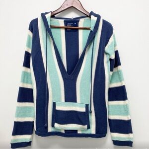 American Eagle Baja Style hooded pullover Boho knit sweater womens Small